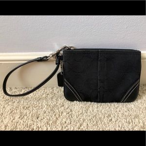 Coach Wristlet with Leather Accents